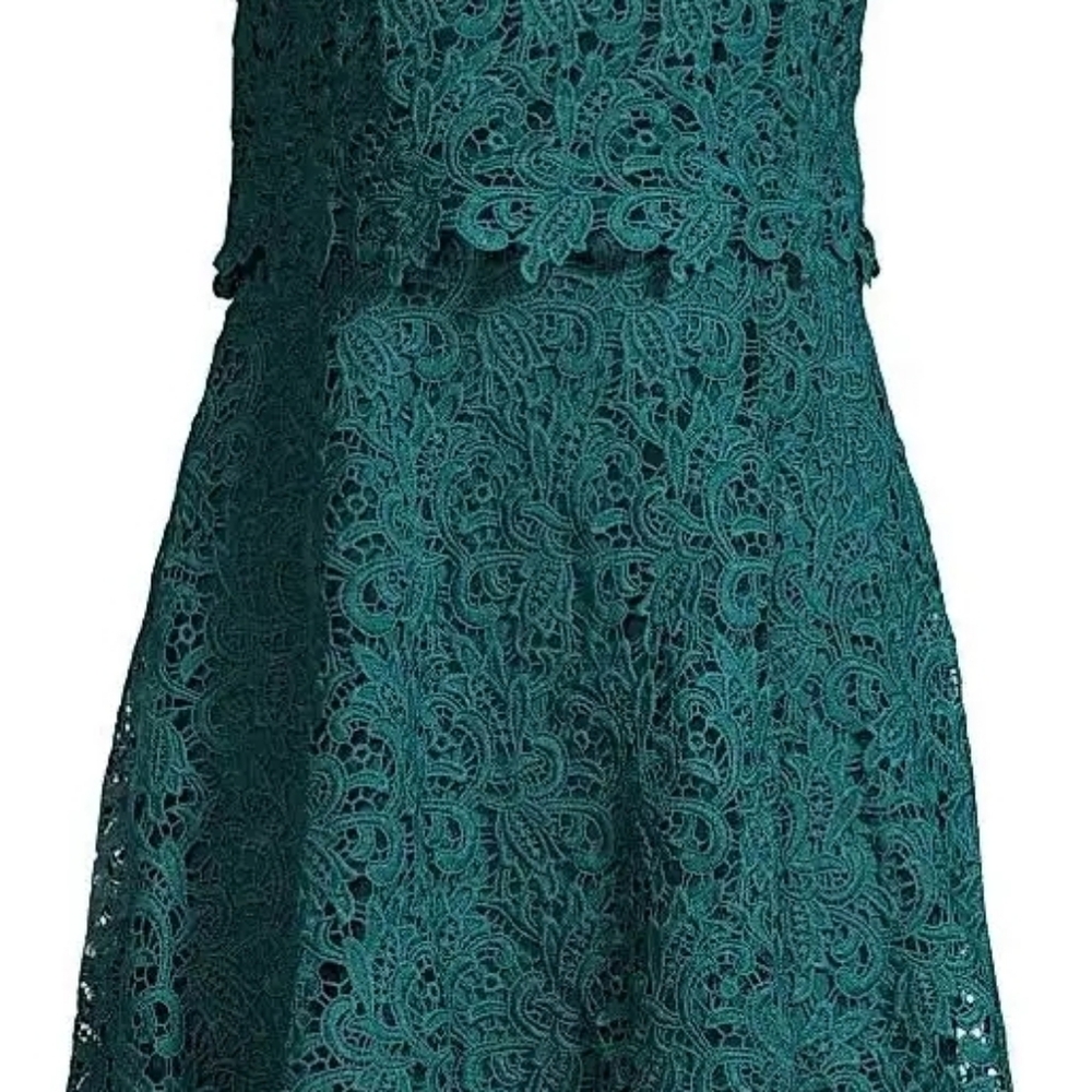 Shani Popover Bodice Fit and Flare Embroidered Dress - Picture 7 of 8